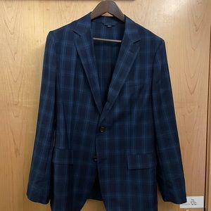 Bonobos Slim Fit Lightweight Navy Checkered Blazer 40R Slim
